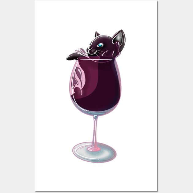 Cats and Wine Wall Art by ORTEZ.E@GMAIL.COM